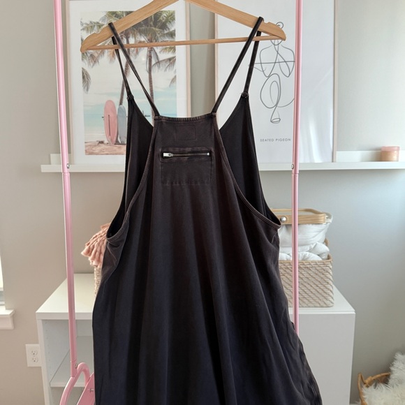 Free People Movement Hot Shot Onesie Washed Black Jumpsuit | XL - Picture 6 of 9